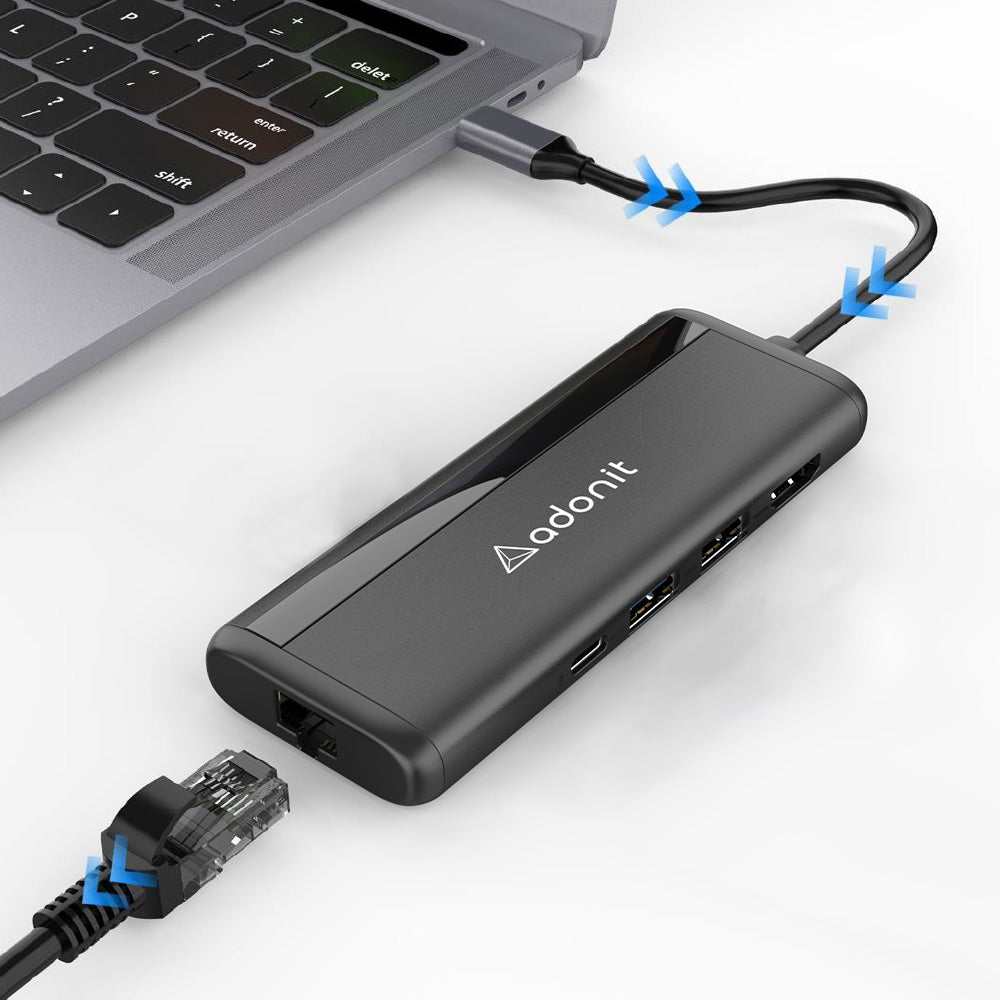 adonit-nest-7-in-1-usb-c-hub-mit-hdmi-4k-60hz-100w-pd-und-gigabit-ethernet image 4
