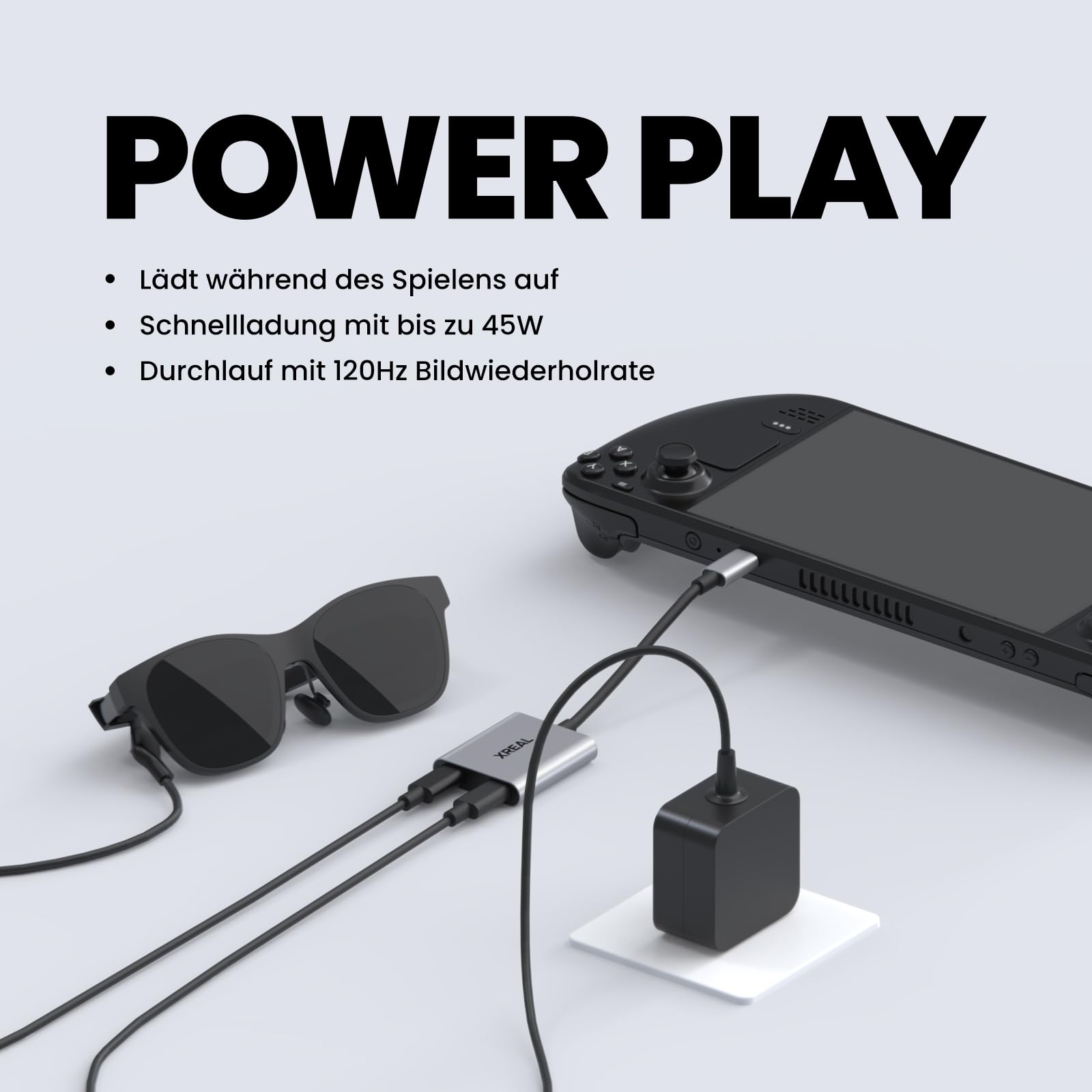 xreal-hub-power-und-play-adapter-45w-schnellladung-f-r-ar-brille-steam-deck-rog- image 2