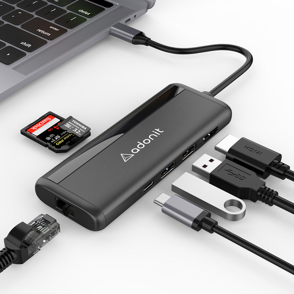 adonit-nest-7-in-1-usb-c-hub-mit-hdmi-4k-60hz-100w-pd-und-gigabit-ethernet image 3
