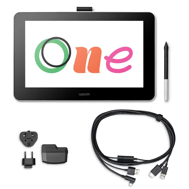 wacom-one-13-3-zoll-full-hd-creative-pen-display-1920x1080-mit-stift-schwarz image 1